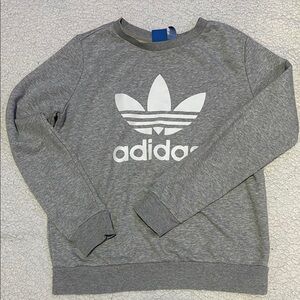 Adidas Gray Crew Neck Sweater